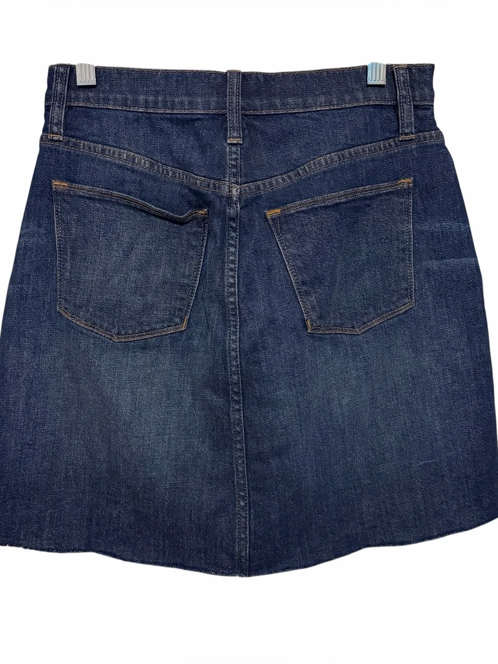 J. Crew Trademark Women's Denim Stretch Frayed Hem Mini Skirt - Size 25 - Picture 3 of 5
